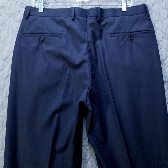 Blackberrys Dress Pants Mens 36x34 Black Flat Front Straight Relaxed Dark Wash - Picture 7 of 12